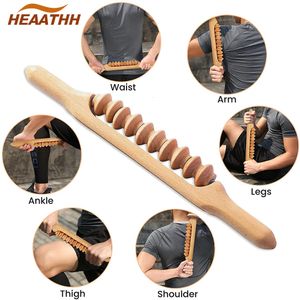 Full Body Massager Hout Therapie Roller Massage Tool Lymfedrainage Cellulite Tool Trigger Point Manual Muscle Release Roller Stick Massager 230614