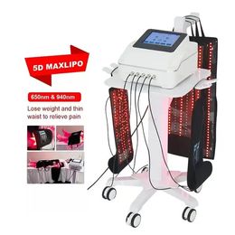 Corps complet professionnel 5D Maxlipo laser rouge ceinture de lumière perte de poids douleur dispositif de thérapie de lumière rouge laser infrarouge lipolyse infrarouge minceur machine