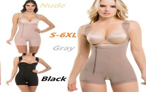 Fajas Colombianas – Body modelant complet pour femmes, 039s, cuisses sans couture, plus mince, buste ouvert, vêtement ferme, contrôle du ventre, Plus Si5077549