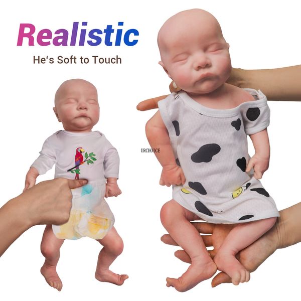 Corps complet lavable Silicone Reborn Baby Doll 18inch 2,6 kg Girl Girl Boy Dolls Soft Paigned Lifeke Children Toys
