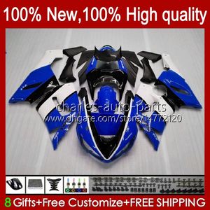 Volledige bodys voor Kawasaki Ninja ZX 6R 600CC 6 R ZX636 ZX600C ZX6R 05 06 Carrosserie 7NO.86 ZX 636 ZX-600 ZX-636 600 CC 05-06 ZX600 ZX-6R 2005 2006 OEM FACEERS KIT BLUE GLOSSY