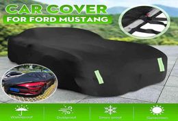 Cubierta de automóvil completa 210t poliéster impermeable resistente al polvo UV resistente al polvo anti -nieve al aire libre Shade para Ford para Mustang GT W2203223489158