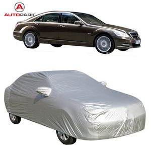 Freeshipping full car cover indoor outdoor zonnebrandcrème warmtebescherming stofdicht anti-uv krasbestendig sedan universeel pak