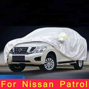 Full Car Covers Outdoor Sun UV Protection Dust Rain Snow Oxford cloth Protective Nissan Patrol Y62 2010 to 2021 Accessories W220322