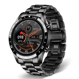 Volledige cirkel touchscreen Bluetooth-oproep Heren Smartwatch Waterdichte sportactiviteit Fitnesshorlogedoos