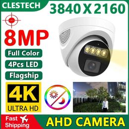Caméra dôme AHD de vidéosurveillance de sécurité polychrome 8mp, Vision nocturne 5mp, lumineuse, 4Led, Signal 4 en 1, sphère intérieure, plafond pour la maison