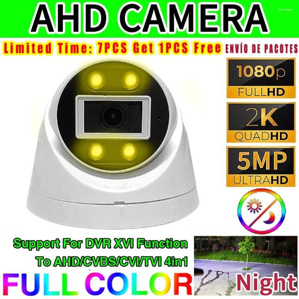 Cámara domo CCTV AHD de visión nocturna a todo Color para interiores, matriz HD de 5MP, 1080P, Led luminoso Digital para esfera de techo de vídeo doméstico