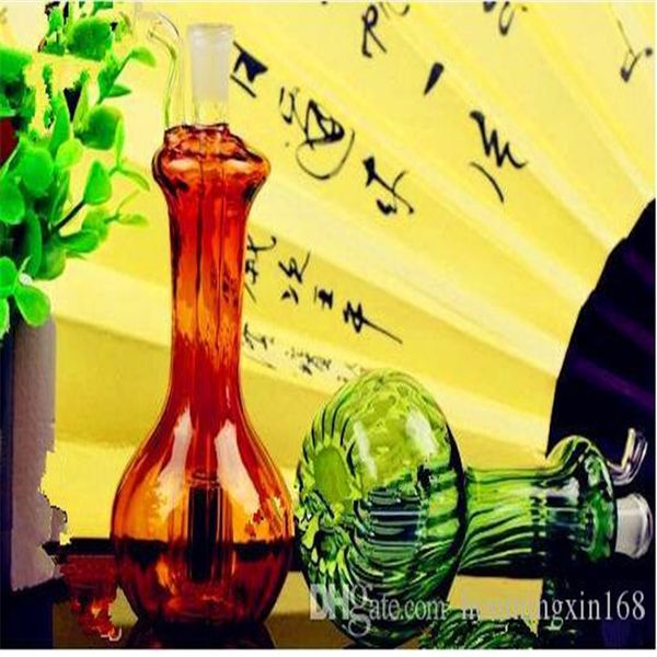 Vase de couleur pleine couleur multiples en gros Bongs en verre Bangs d'huile Br￻ler en verre Pipes d'eau ￠ huile Fumer, huile.