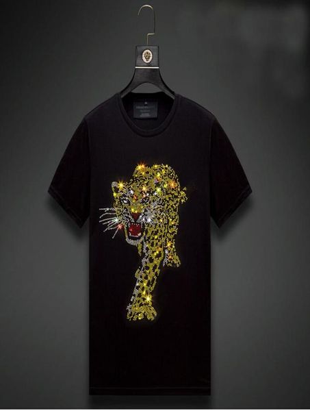 Tshirts en coton complet Man Leopard Imprimez pâte de pâte Tshe Tshirt Men039 Vêtements de haute qualité mode décontracté Oneck Luxury Design Top3069782