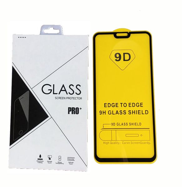 Couverture complète 21D 9D Tempéra Glass Screen Protector AB Colle pour Xiaomi Redmi Note 8 Pro Redmi 8A 600PCS Paquet de détail