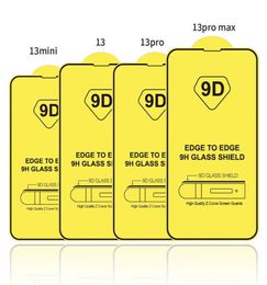 Volledige Cover 9D 21D Gehard Glas Screen Protector AB Lijm voor IPHONE 13 12 11 PRO MAX XR XS 6 7 8 PLUS 200PCS7463990