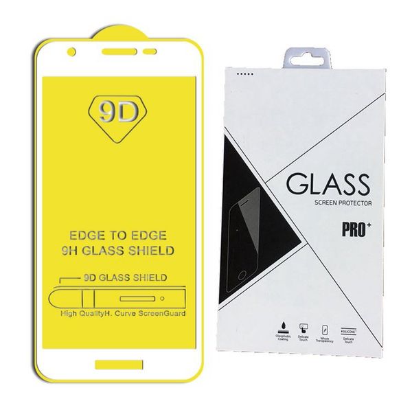 Protecteur d'écran en verre trempé à couverture complète 9D 21D, colle AB pour Samsung Galaxy A2 CORE M40 M50 S10E 100 pièces/paquet de vente au détail