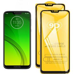 Protecteur d'écran en verre trempé de protection complète 9D pour MOTO G Stylus 2021 E7 One 5G G10 G30 G60 Edge S G9 Play G8 Power Lite Hyper Fusion Plus