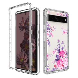 Volledige Cover Cases Voor Google Pixel 8 7A 7 6 5A Pro Transparant Clear Telefoon Case Shockproof PC TPU