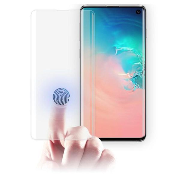 Couverture complète Déverrouillage d'empreintes digitales Film de protection d'écran en verre trempé pour Samsung S10 Plus 5G e M10 M20 M30 A10 A20 7506588