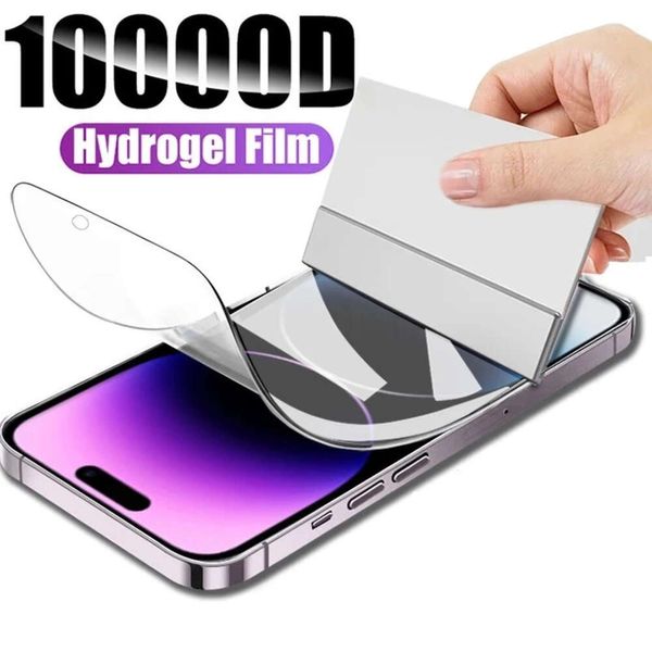 Film Hydrogel à couverture complète, protecteur d'écran pour IPhone 14 11 12 13 Pro Max 7 8 14 Plus 13 12 Mini 15 X XR XS MAX
