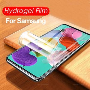 Volledige omslag Hydrogel-filmscherm Protector voor Galaxy A51 A71 A50 A70 SM-A515F SM-A715F Soft niet Glass mobiele telefoonbeschermers