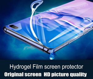 Couverture complète du film Hydrogel Protector Protector HD Film Soft pour Samsung Note20 Ultra S20 Plus S10E S10 S9 S8 Auto Repair Screot Protect9428940