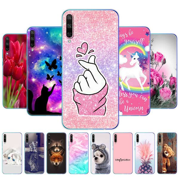 Pour Honor Play 3 étui 6.39 pouces peint silicone souple TPU couverture arrière de téléphone Huawei Etui pare-chocs ASK-AL00x sac