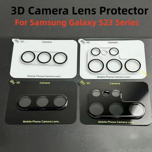 Lente de la cámara del teléfono de la cubierta completa Vidrio templado 9H HD Protector transparente Samsung Galaxy S23 Plus Ultra S22 S21 FE S20 Note 20 10