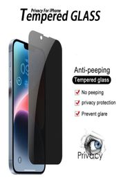 Protecteur d'écran antiglare de confidentialité à couverture complète pour iPhone 14 Plus Pro Max 7 8 Antispy 9h xr xs 11 12 13 Mini film protecteur Glas3790700