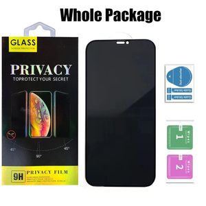 Volledige Cover Privacy Gehard Glas Screen Protector Voor iPhone 15 14 13 12 11 Pro max XR XS 6 7 Plus anti-spion telefoon Glas in doos