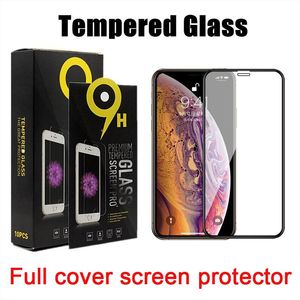 Protector de pantalla de vidrio templado de cubierta completa 9H para iPhone 13 Pro Max 12 11 XR XS LG Stylo 7 K53 Moto G30 G10 E61 Samsung A02S A32