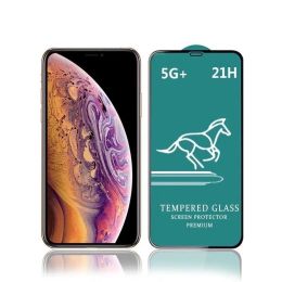 Verre trempé à couverture complète pour iPhone 12 11 pro max Porteurs d'écran en verre trempé pour iPhone XR XS 8plus SE étui en verre ami