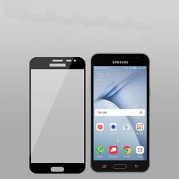 Protecteur d'écran en verre trempé à couverture complète pour Samsung Galaxy J7 2018 J3 2018 LG Q7 Alcatel 7 avec Oppbag