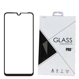 Protecteur d'écran en verre trempé à couverture complète imprimé en soie pour MOTOROLA MOTO ONE ZOOM ONE MACRO E6 PLAY 100 pcs/lot