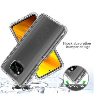 Couverture complète Étui de téléphone transparent pour Xiaomi Poco X3 NFC Pro Mi Note 11 10 9 8 10t 11t Pro Lite Ultra Ultra Front Back Protective Cover