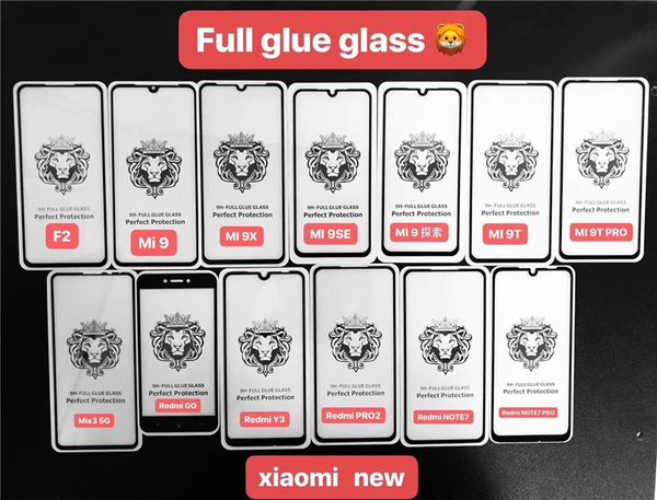 Protecteur d'écran de téléphone en verre trempé à colle complète pour iPhone 11 2020 iPhone XS MAX XR 6 7 8 Plus Samsung A10S A30S M50S S10E A20