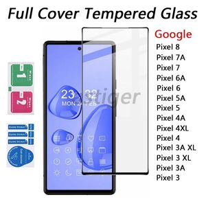 Volledig dekking schermbeschermer gehard glas voor Google Pixel 8 7A 7 6A 5A 5 4A 4XL 4 3A XL 3 5G Bescherming Film 9h 0,33 mm 2.5d