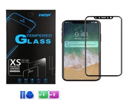 Verre trempé à couverture complète pour iPhone XS MAX X 8 7 plus 6 5 Film de protection d'écran 3D Premium bon marché avec papier 5217302