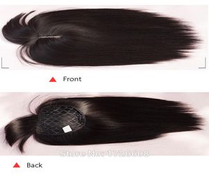 Tejido de cabello resistente al calor de densidad completa Tejido de cabello liso de 3 colores con cierre de encaje frontal Extensiones de cabello sintético Weft5873843