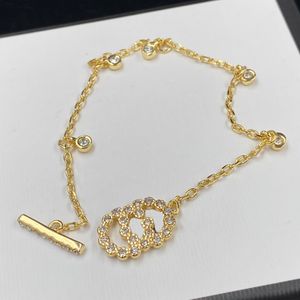 Bracelets de créateurs en or avec diamants complets, bijoux G, collier à la mode, cadeau