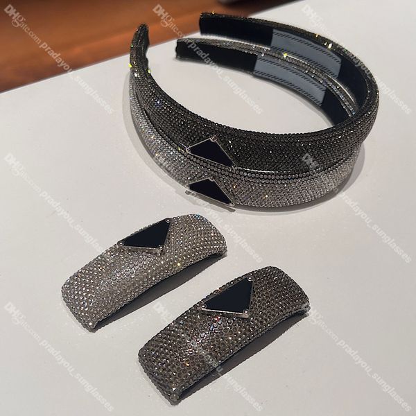 Diademas con diamantes completos, horquillas de cristal de estilo triangular, banda para el cabello, banda para la cabeza, pinzas para el cabello para lavar la cara