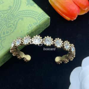 Bracelets de luxe en diamant complet Bracelets Bijoux Accessoires Bracelets en cristal en or élégant avec boîte