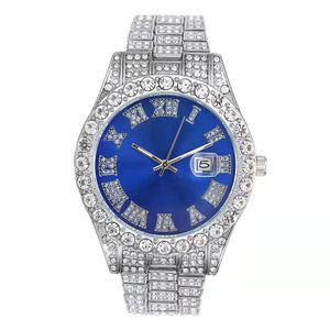 Volledige Diamond mannen Designer Horloges mannelijke Luxe Wijzerplaat 43mm quartz Horloges no39