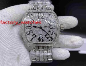 Reloj de Diamond Full Diamond Watch Luxury Watch Out Watch Automático de 39 mm de 39 mm Siltre de acero inoxidable de acero inoxidable CZ Diamond3292557