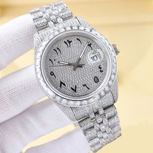 Full Diamond Mens Watch 41mm Mouvement Mécanique Automatique Montre De Mode Étanche Business Designer Montre Montre Luxes