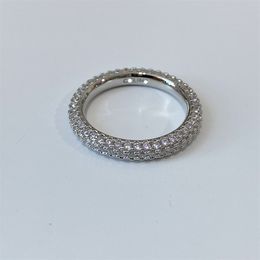 Full Diamond Ring Light Luxe Persoonlijkheid Mode All-Match Temperament Simple Ins Niche Design Sieraden Accessoires