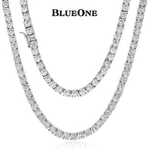 Volledige diamanten enkele rij zirkoon tennisketting eenvoudige en modieuze hiphop heren- en dameskettingen sieraden hot selling NYDH