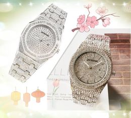 Montres pour hommes avec cadran en diamant complet, mouvement à quartz de 42 mm, ciel glacé, ciel étoilé brillant, amoureux de tous les crimes, ensemble de robe, bracelet, montre-bracelet, horloge, cadeaux pour homme