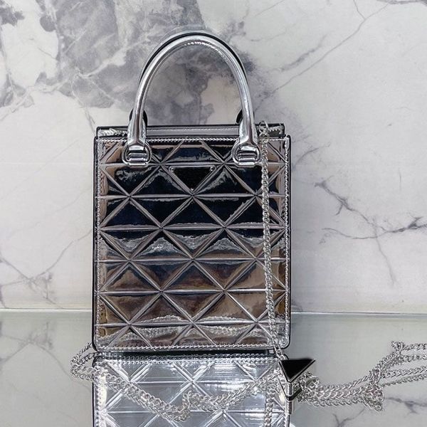 Bolso triangular completo, Mini bolso de mano para mujer, bolsos cruzados, bolsos de mano, cartera con cadena, exquisito bolsillo pequeño, brillo Diamante310h