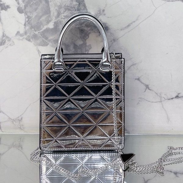 Bolso triangular completo, Mini bolso de mano para mujer, bolsos cruzados, bolsos de mano, cartera con cadena, exquisito bolsillo pequeño, brillo Diamante246A