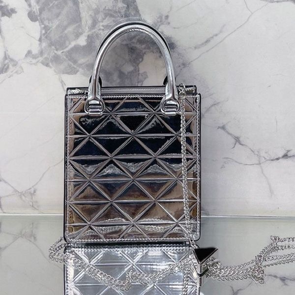 Bolso triangular completo, Mini bolso de mano para mujer, bolsos cruzados, bolsos de mano, cartera con cadena, exquisito bolsillo pequeño, brillo Diamante307B