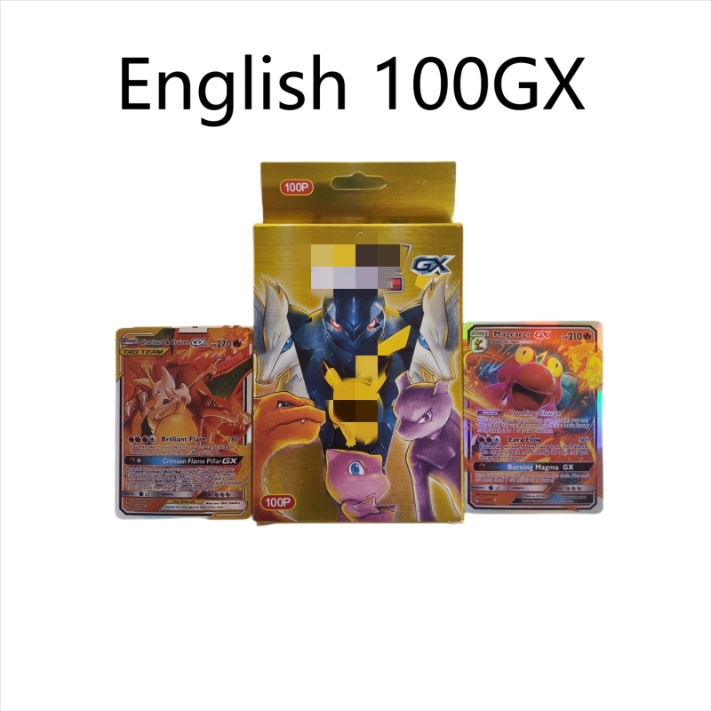 Full English 100GX Sprite Full Flash Card Game Card 100 Inga repetitioner GX inklusive 63tag
