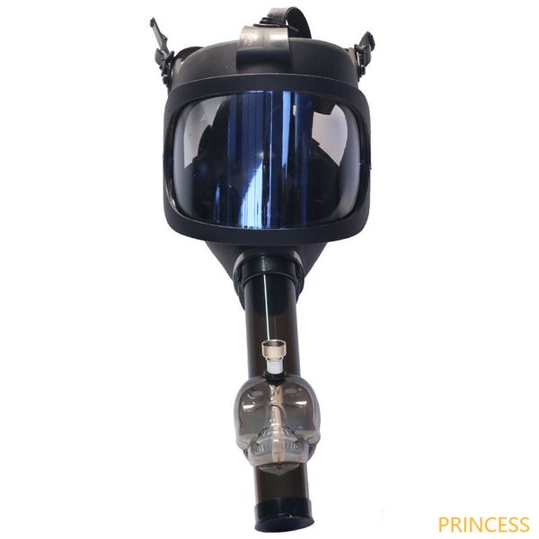 Máscara de gas de cara completa visor de tubería de agua bongs de acrílico tubo de narguile de tabaco plataforma petrolera shisha accesorio para fumar conjunto completo protector facial