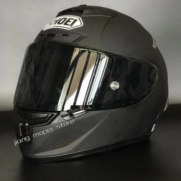 Casco integral X Spirit III ZX 10RR SHOEI X14 Todo negro Sólido Deportes Mate Racing Motocicleta X Catorce Capacete 231226